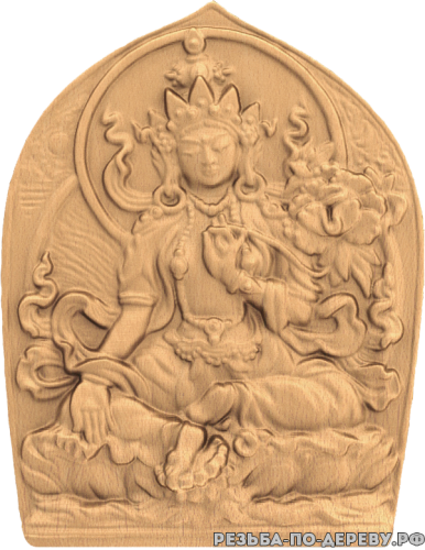 Резное панно Буддист  из дерева